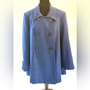 Covington Outwear Women's Double-Breasted Royal Blue Pea Coat